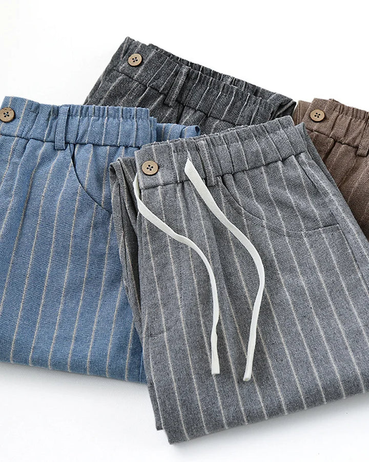 Soren | Striped Linen Pants