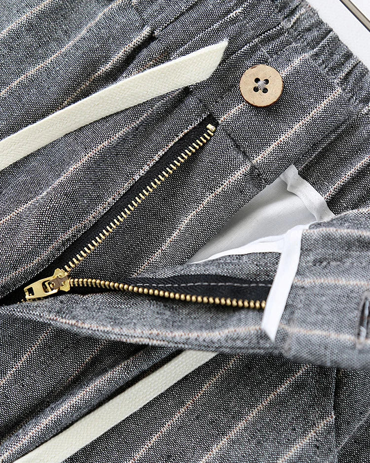 Soren | Striped Linen Pants
