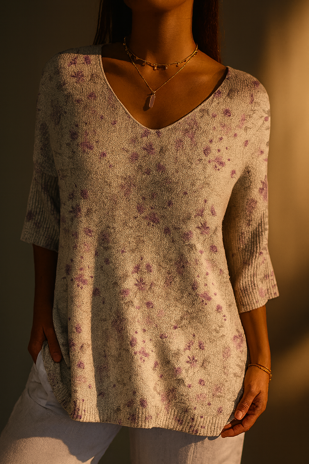 Women's Vintage Floral Art Casual