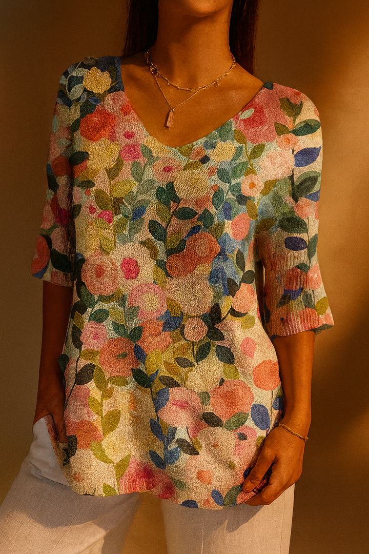Colorful Spring Floral Garden Printed Women's Casual