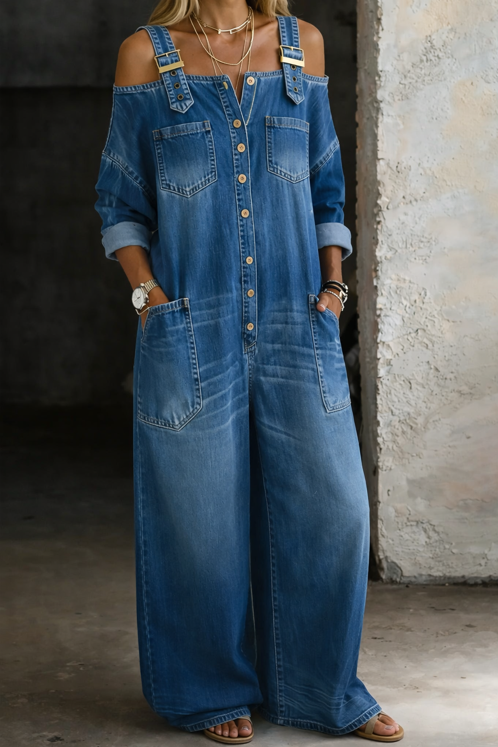 Elara | Denim Jumpsuit