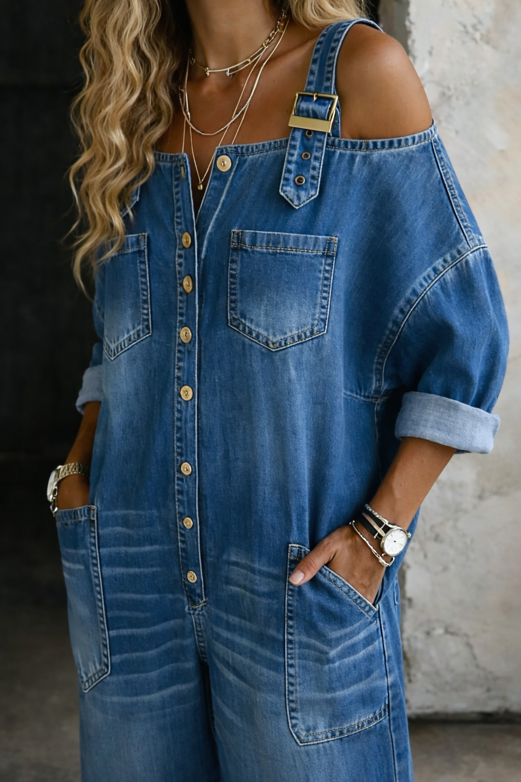 Elara | Denim Jumpsuit