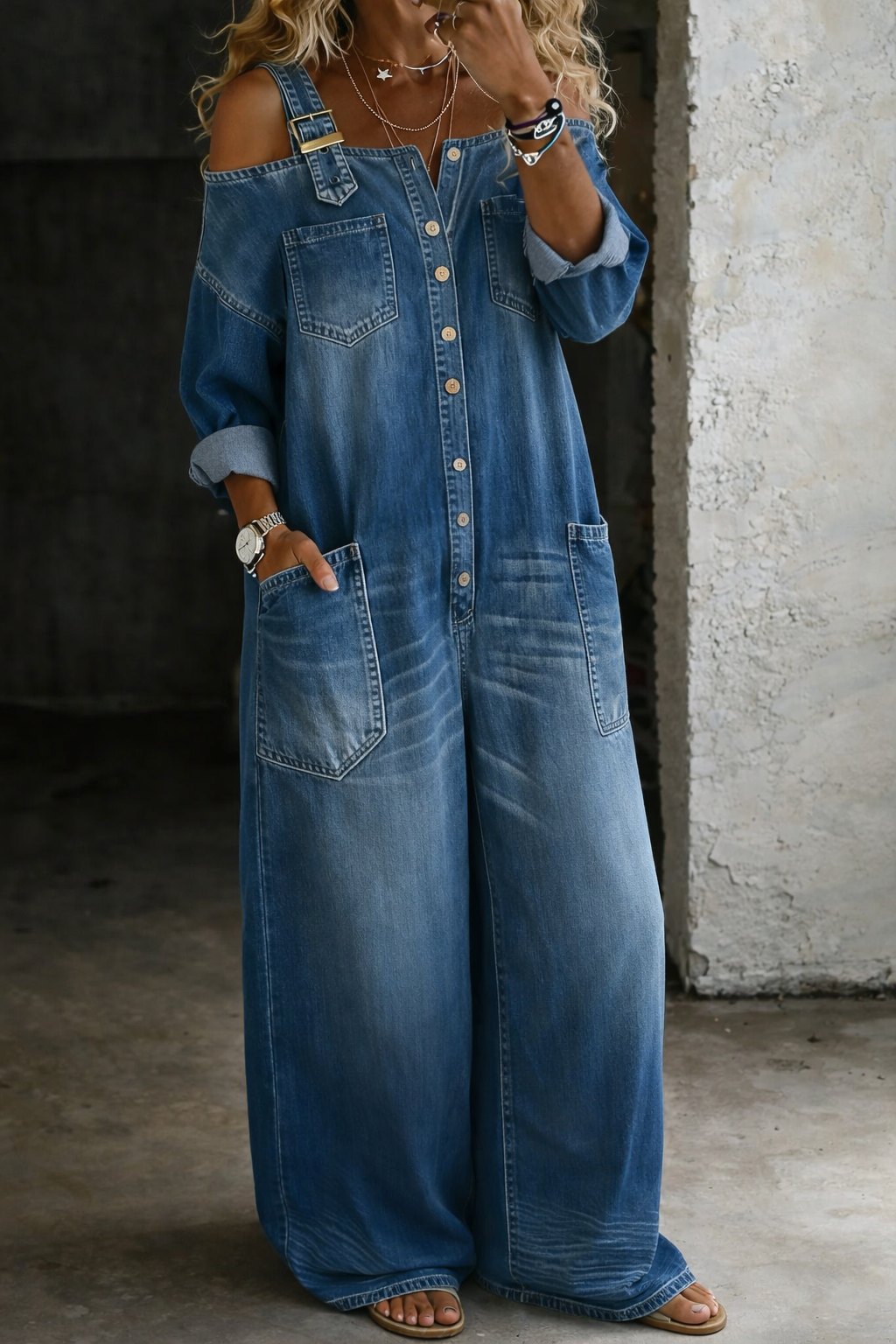 Elara | Denim Jumpsuit