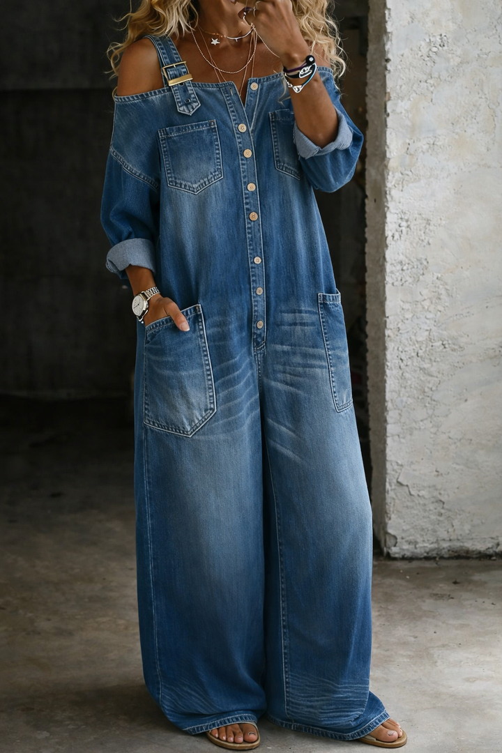 Elara | Denim Jumpsuit