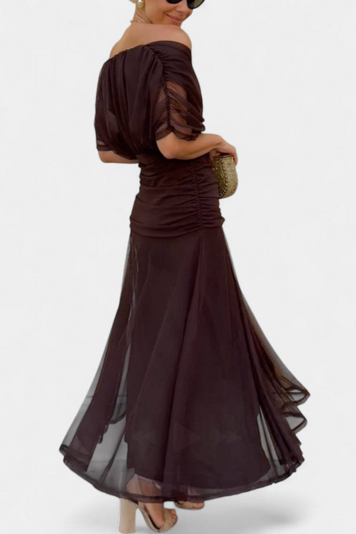 Alorina™ | Long Floral Dress with V-Neck