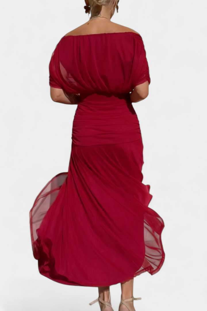Alorina™ | Long Floral Dress with V-Neck