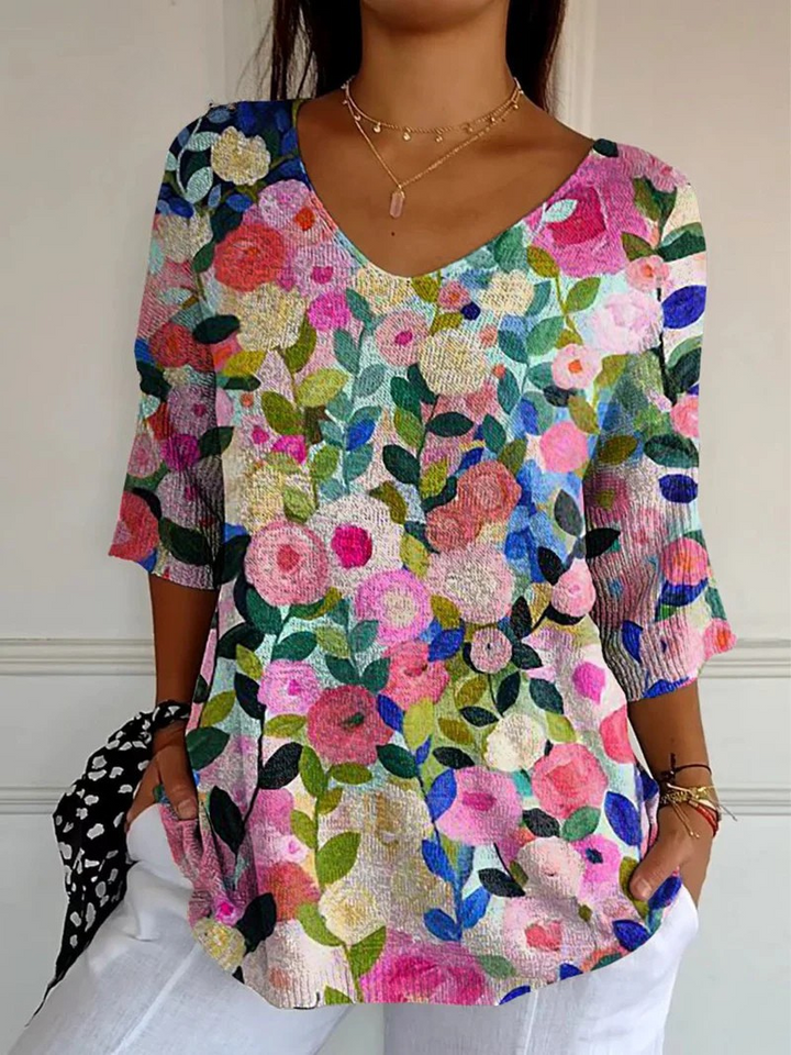 Colorful Spring Floral Garden Printed Women's Casual