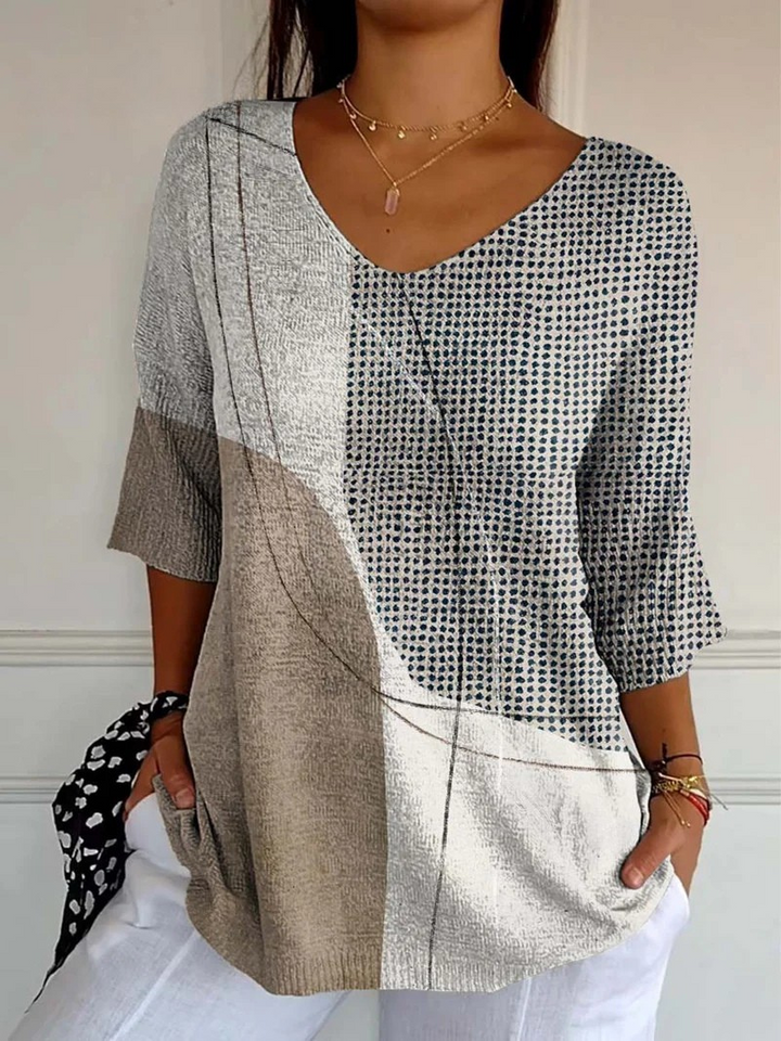 Women's Abstract Geometric Pattern Art Print Casual